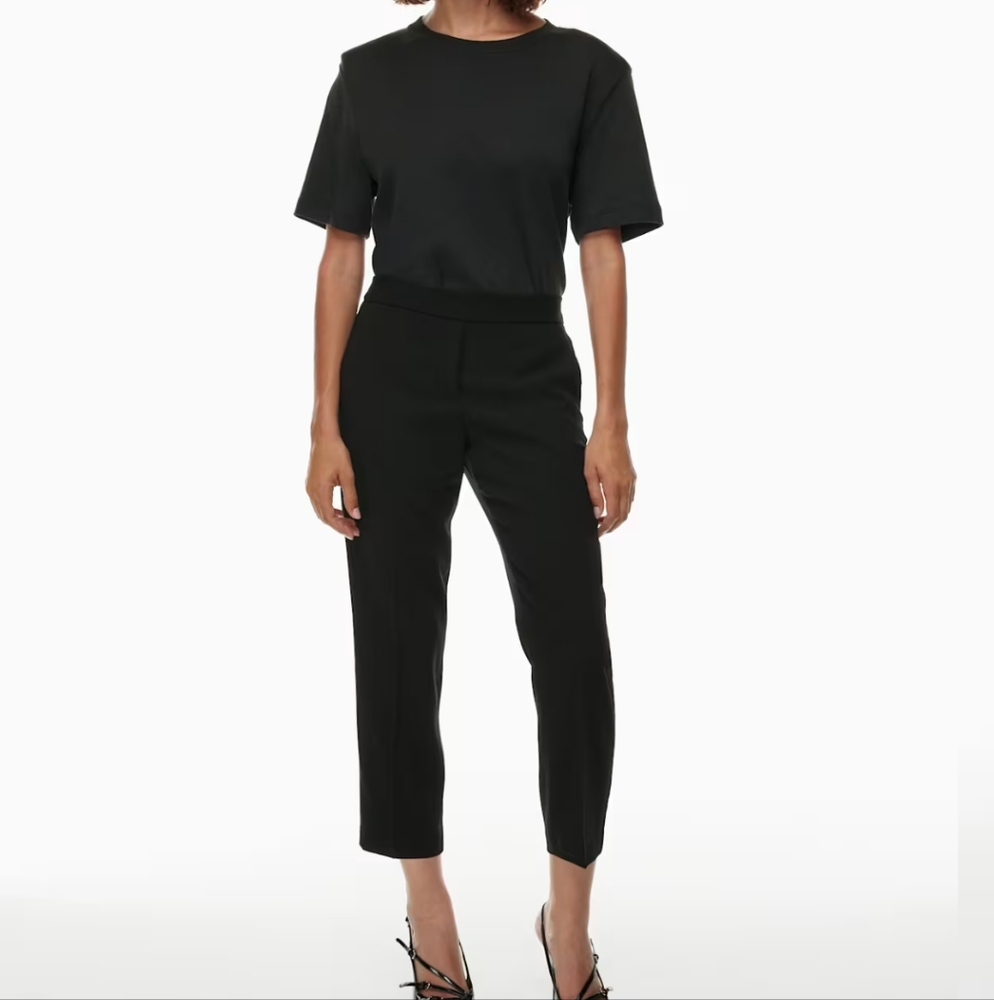 Aritzia Babaton Black Conan Cropped Pants Size 6